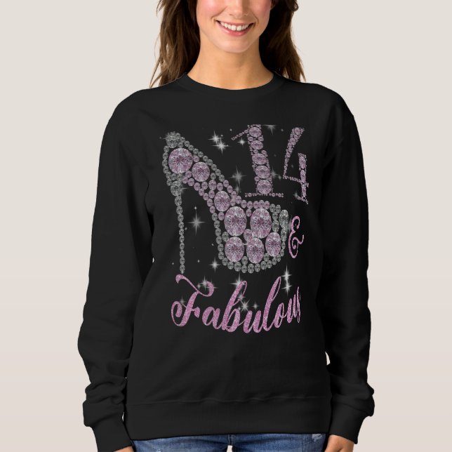 14 Jahre & fabelhaft Funkelnd Pumps Schuhe 14. Geb Sweatshirt (Vorderseite)
