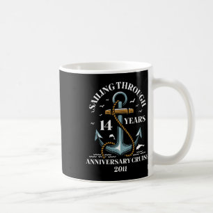 14 Jahre Hochzeitsjubiläum Kreuzfahrt segeln Kaffeetasse