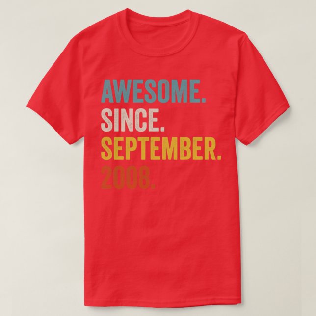 14 Jahre Phantastisch seit September 2008 14. Bir T-Shirt (Design vorne)