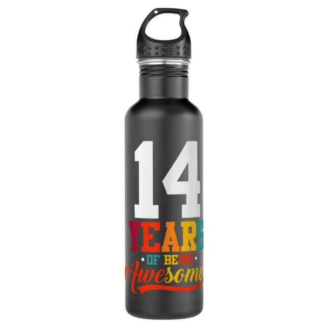 14 Jahre Phantastische Geschenke 14 Jahre alt 14. Edelstahlflasche (Vorderseite)