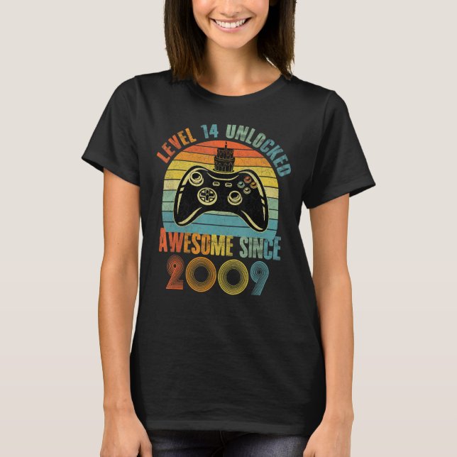 14 Jahre Stufe 14 Phantastisch seit 2009 14. T-Shirt (Vorderseite)