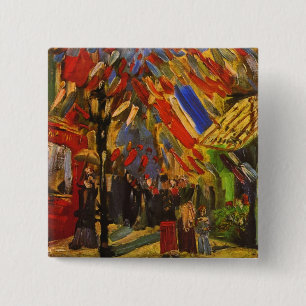 14. Juli Feier in Paris Van Gogh Fine Art Button