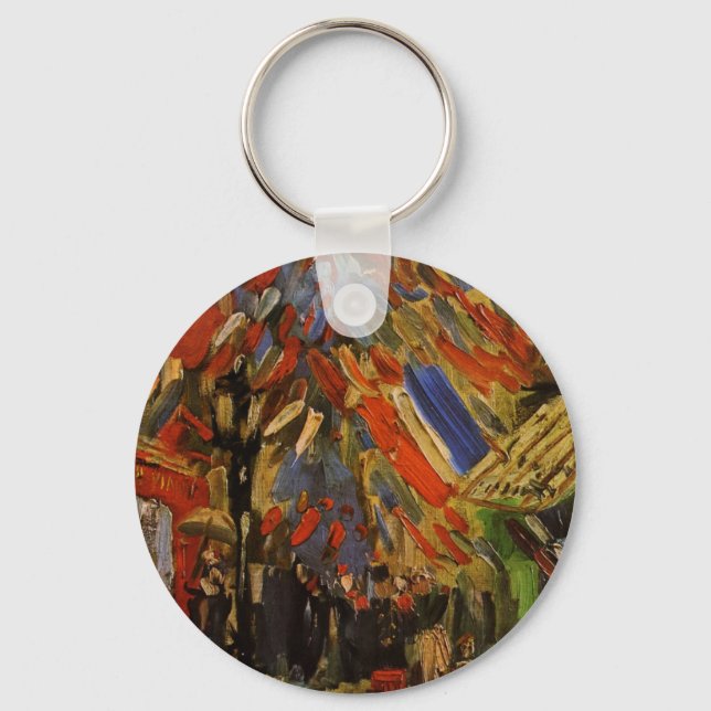 14. Juli Feier in Paris von Vincent van Gogh Schlüsselanhänger (Vorderseite)
