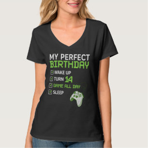 14. Perfect Birthday Boys Gaming 14 Jahre alt Ga T-Shirt