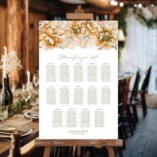 14 Tabelle Orangefarbene Hochzeitskarte Poster