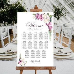 14 Tabelle Rosa Farbblütendiagramm Poster