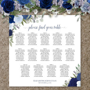 14 Tableau Boho bleu Mariage floral