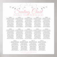 14 Tableau Mariage rose et gris