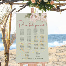 14 Übersicht über die Hochzeitssitze in der Tabell Poster