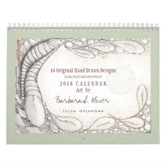 14 ursprüngliche Zeichnungen, Kalender 2018 (Titelbild)