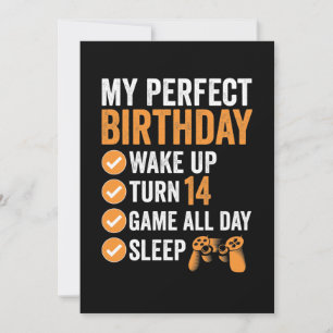 14. Wechsel 14 Mein perfekter Geburtstag Gaming Einladung