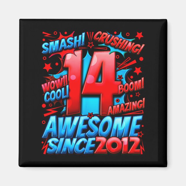 14 Year Old For Boys 14th Birthday Boy 14 Year Old Magnet (Vorne)