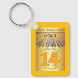 14 Year Sober Anniversary | Golden Ray 12 Step Schlüsselanhänger