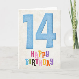 14e anniversaire Bonne carte d'anniversaire Design