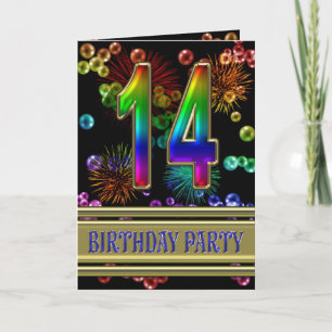 14ème Invitation de fête d'anniversaire
