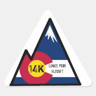 14k-Spitzensäcke (Langsammel) Dreieckiger Aufkleber