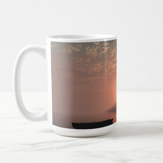 14oz mug with "Misty Island" image Kaffeetasse (Links)