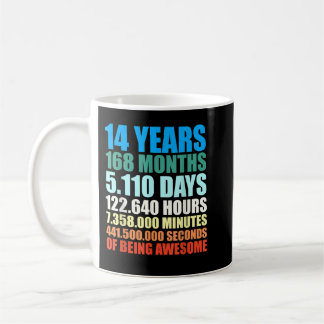 14th Birthday Gift Boys 14s Years Beings Awesome Kaffeetasse