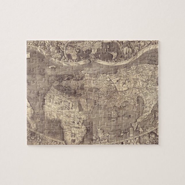 1507 Martin Waldseemuller Weltkarte (Horizontal)
