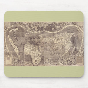 1507 Martin Waldseemuller Weltkarte Mousepad