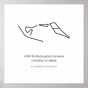 1508 Michelangelos Schöpfung Adams Minimalistisch Poster