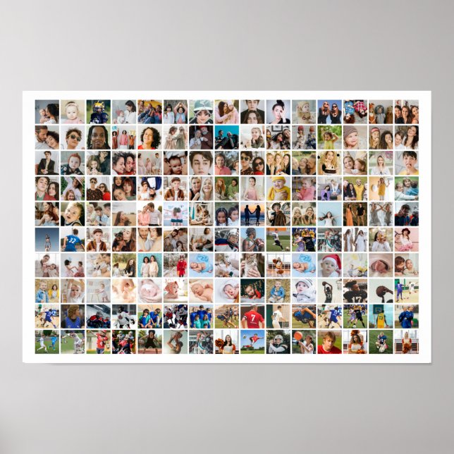 150 Foto-Collage Individuelles Bildergitter Poster (Vorne)