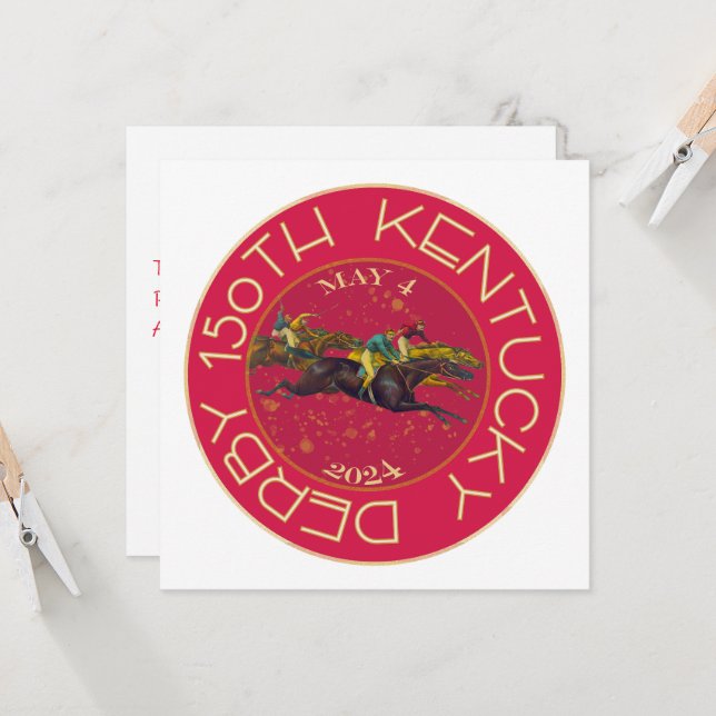150. Kentucky Derby Einladungen (Vorderseite/Rückseite Beispiel)