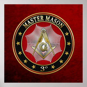 [150] Master Mason - Platz und Kompasse 3. Stufe Poster
