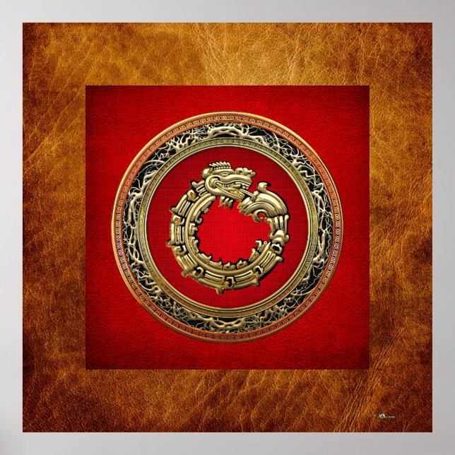 [150] Serpent God Quetzalcoatl [Gold] Poster (Vorne)