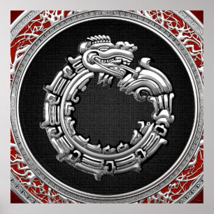 [150] Serpent God Quetzalcoatl [Silver] Poster