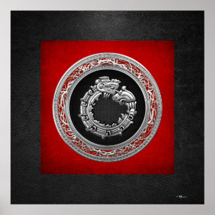[150] Serpent God Quetzalcoatl [Silver] Poster