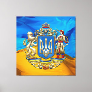 [150] Ukraine: Vorgeschlagene größere Wappen Leinwanddruck