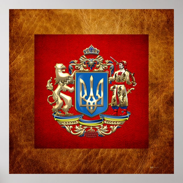 [150] Ukraine: Vorgeschlagene größere Wappen Poster (Vorne)
