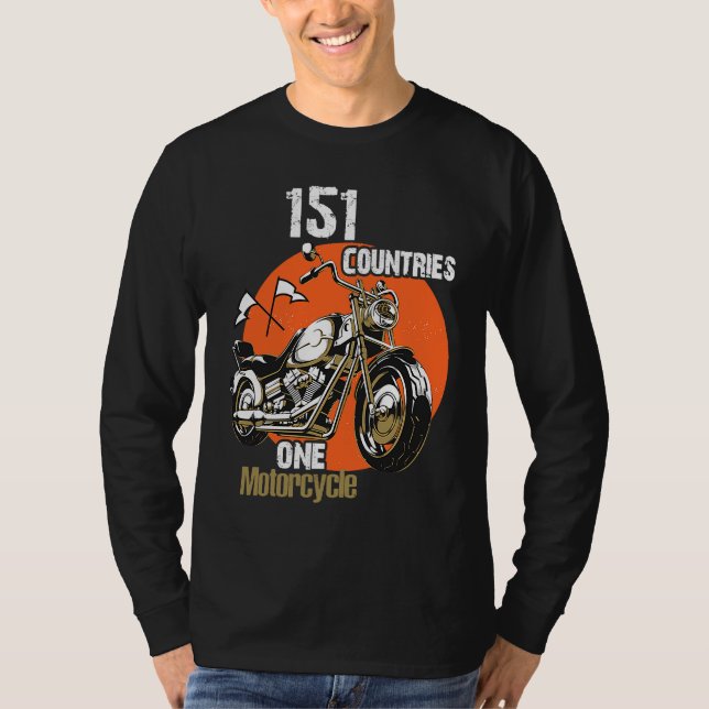 151 Countries One Motorcycle T-Shirt (Vorderseite)