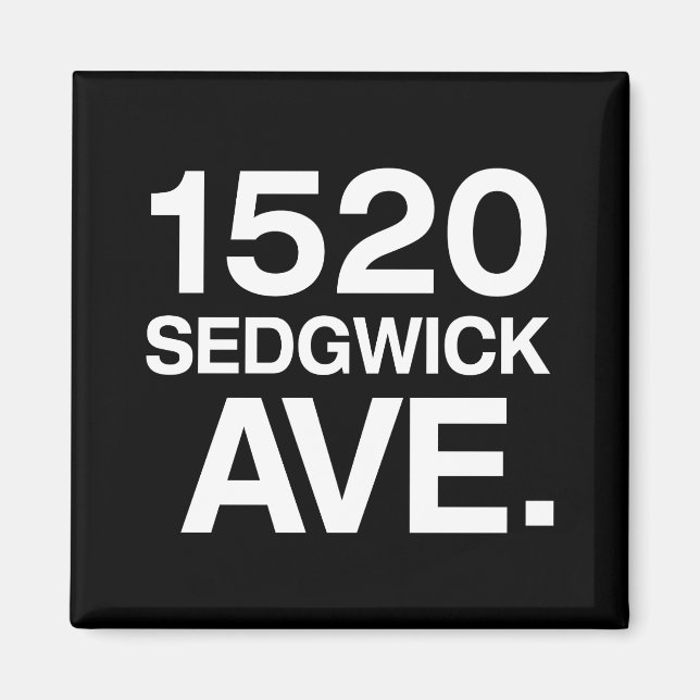 1520 SEDGWICK AVE. MAGNET (Vorne)