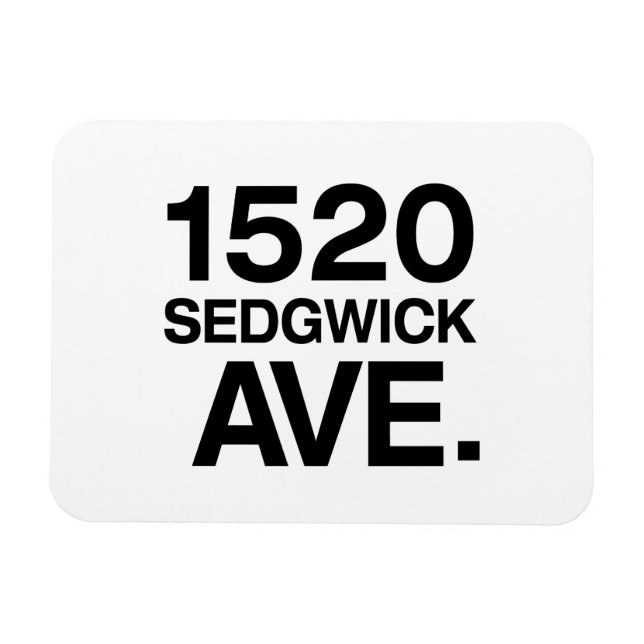 1520 SEDGWICK AVE. MAGNET (Horizontal)