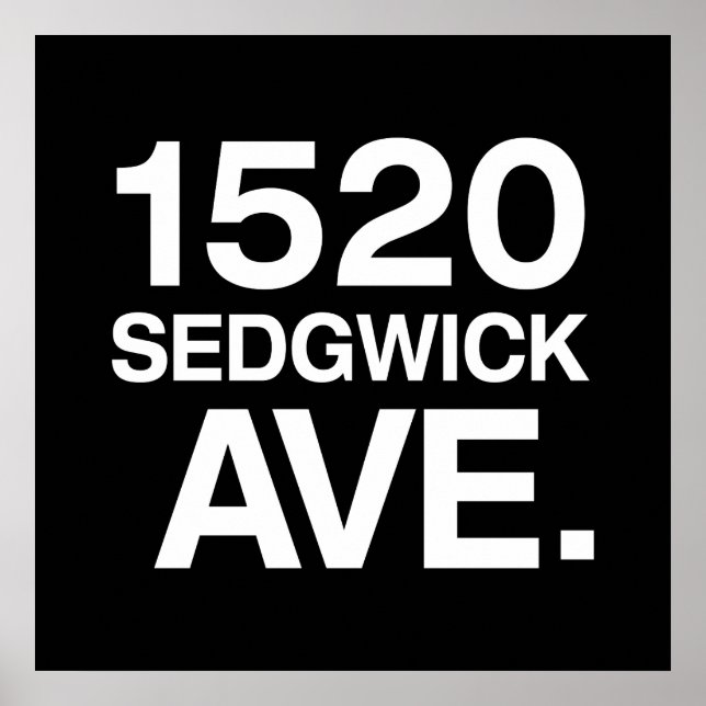 1520 SEDGWICK AVE. POSTER (Vorne)