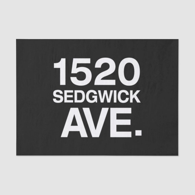 1520 SEDGWICK AVE. SEIDENPAPIER (Vorderseite)