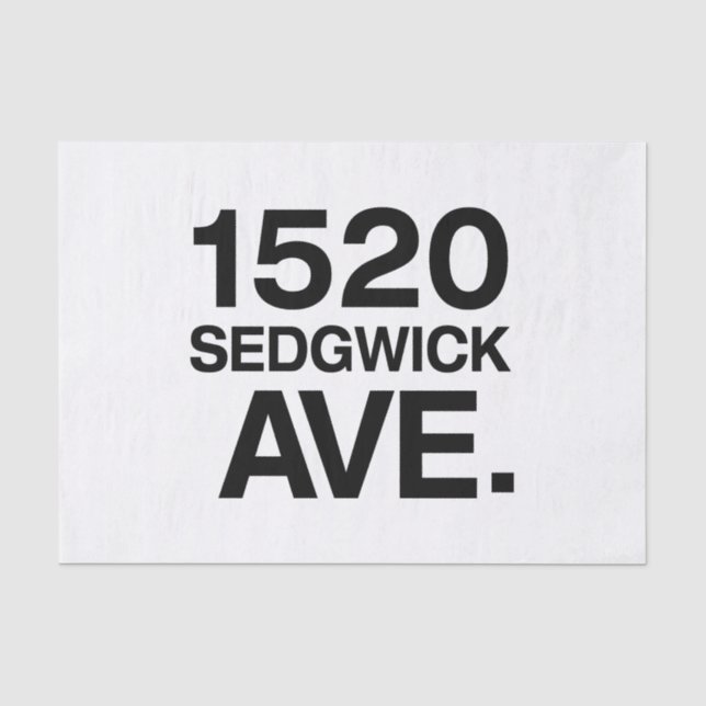 1520 SEDGWICK AVE. SEIDENPAPIER (Vorderseite)