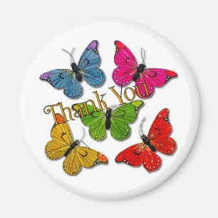 15418 bunte Schmetterlinge vielen Dank Magnet