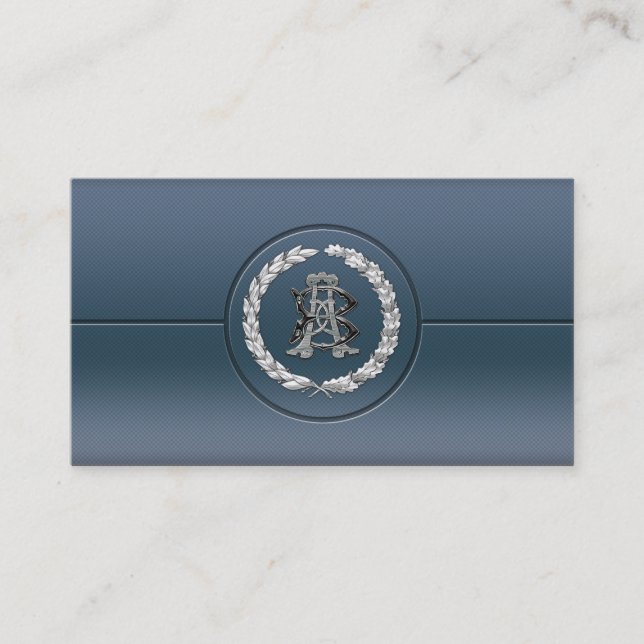 [154] AB & BA Silver Monogram Visitenkarte (Vorderseite)