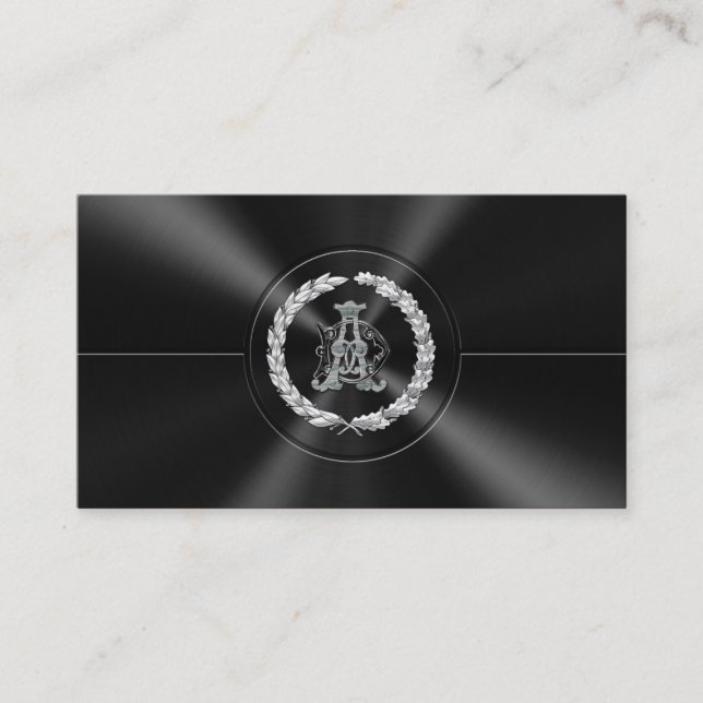 [154] AD & DA Monogramm [Silber] Visitenkarte (Vorderseite)