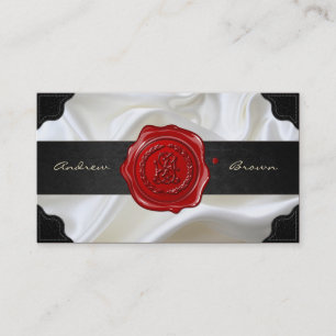 [154] JS & SJ Monogram [Wachs-Siegel] Visitenkarte