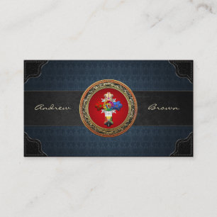 [154] Rosy Cross (Rose Croix) auf Red & Gold Visitenkarte