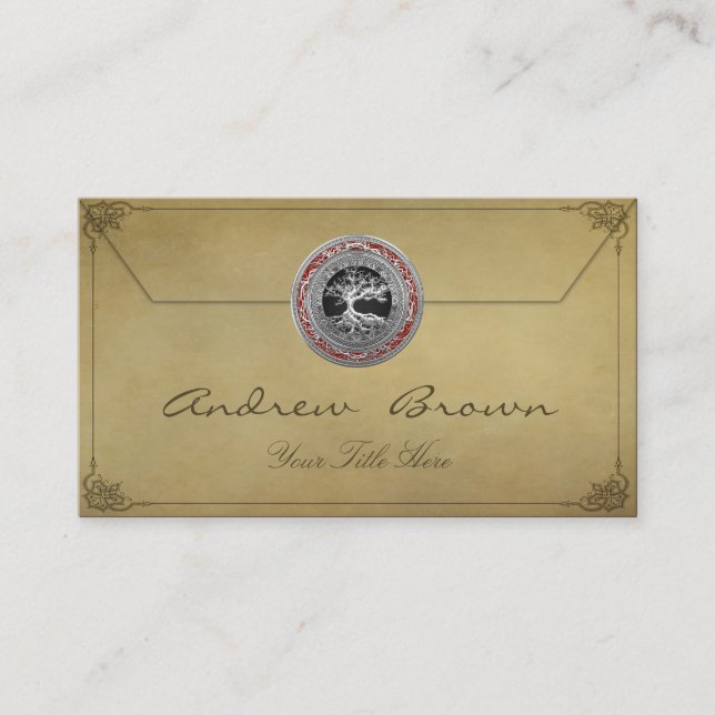 [154] Schatz-Fund: Keltischer Baum des Lebens Visitenkarte (Vorderseite)
