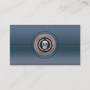 [154] Silberner Totenkopf Visitenkarte