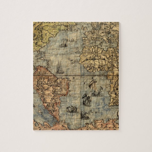 1565 Forlani AntiquevWeltkarte Renaissance (Vertikal)
