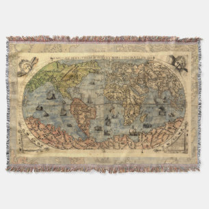 1565 Forlani AntiquevWeltkarte Renaissance Decke