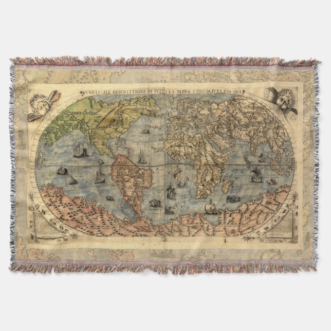 1565 Forlani AntiquevWeltkarte Renaissance Decke (Vorderseite)