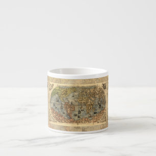 1565 Forlani AntiquevWeltkarte Renaissance Espressotasse